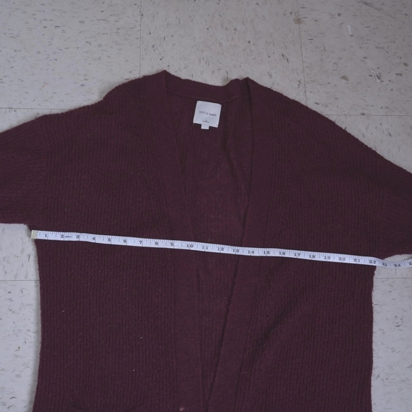 Gentle Fawn | Burgundy red long knit cardigan sweater - Picture 10 of 11